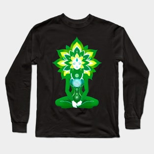 Aura Green Meditation 03 Long Sleeve T-Shirt